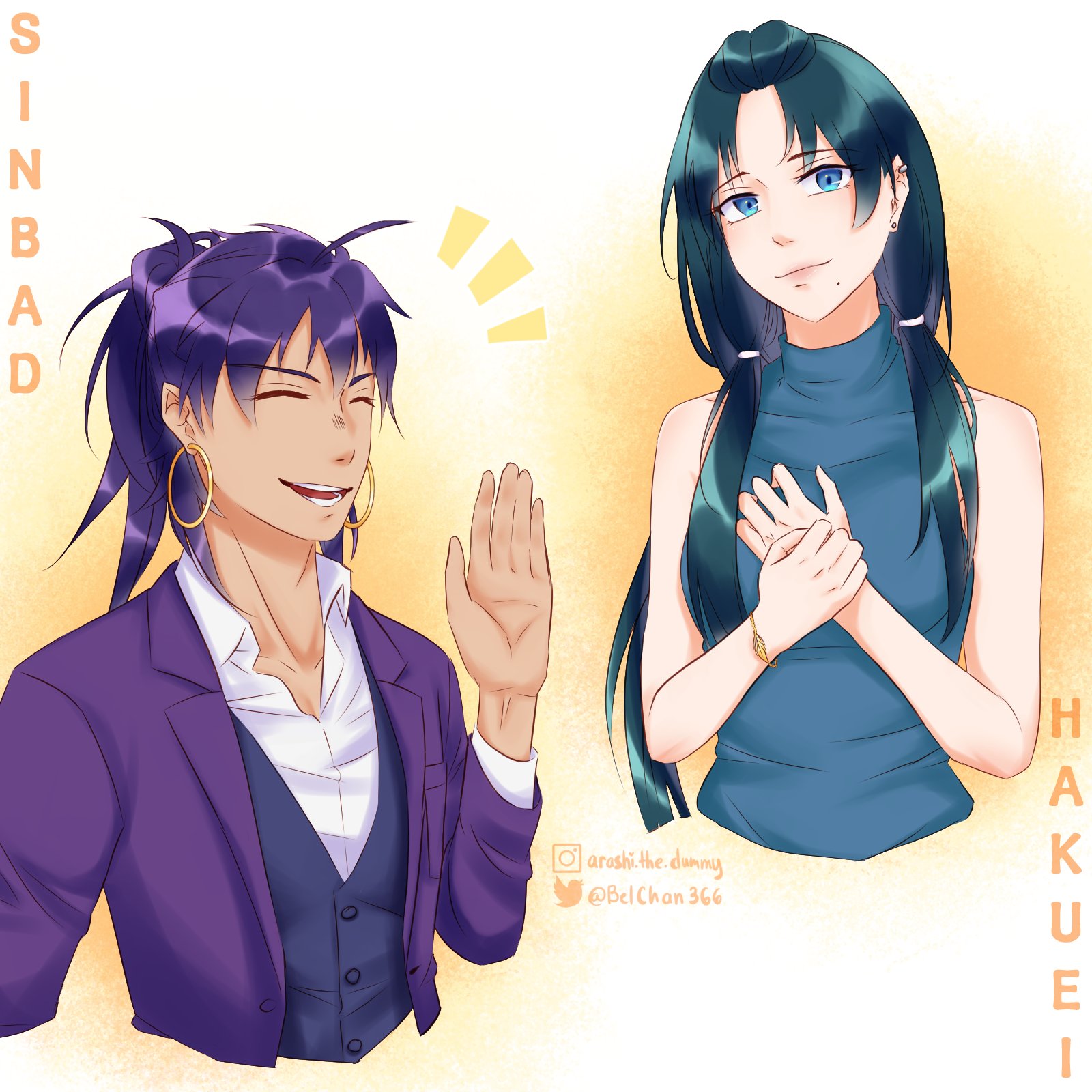 Arashi Commissions Open President Sinbad With His Hoops And Miss Hakuei Magi マギ Sinbad Hakuei Magiseason3 マギ3期 マギのアニメ3期を望むならマギ愛を叫べ T Co G2peeqdlol Twitter