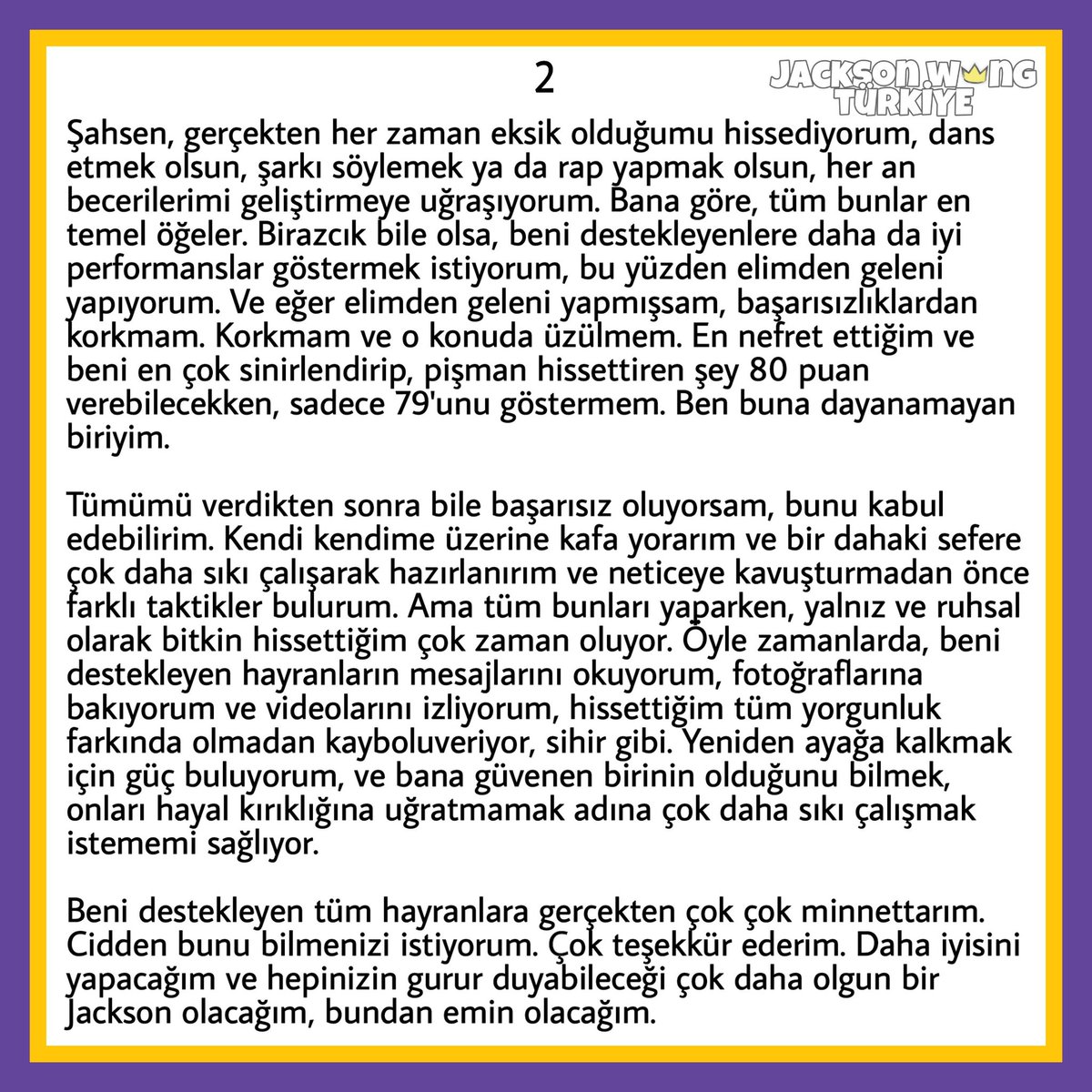 wangjiaertr's tweet photo. #JWTÇeviri 📃 Jackson'ın Teşekkür Kısmı
<Breath Of Love :Last Piece>

“Yalnız hissettiğimde hayranlarımın mesajlarını okuyorum, fotoğraflarına bakıyorum, videolarını izliyorum ve hissettiğim tüm yorgunluk farkında olmadan kayboluyor, sihir gibi.”

cr. @JacksonWGlobal #JacksonWang https://t.co/CUnRaULBWW