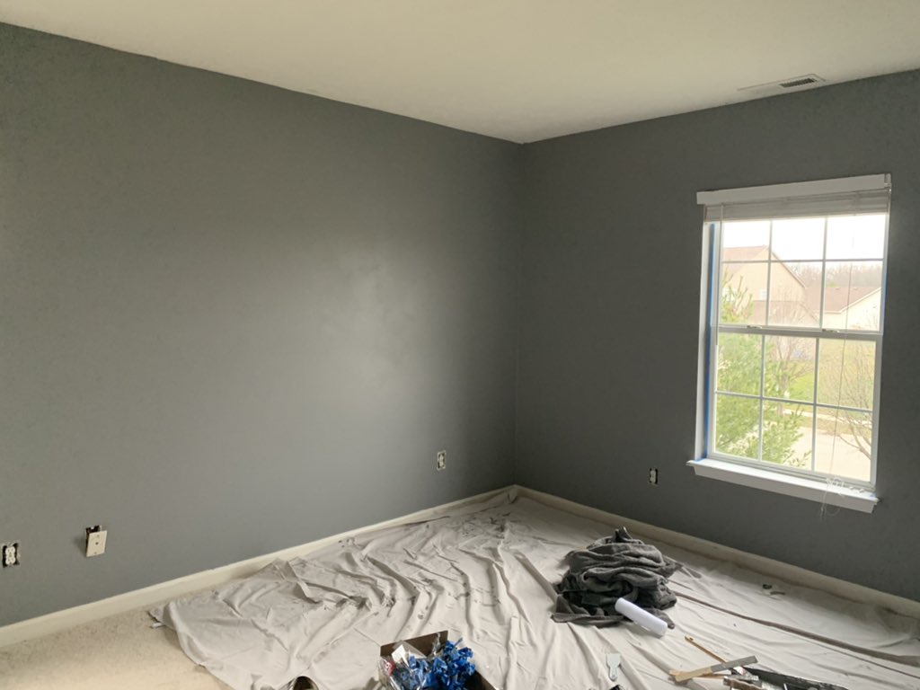 I told my wife I’d paint Palmer’s room, not to hire anyone. I’d never painted before. The walls look great...