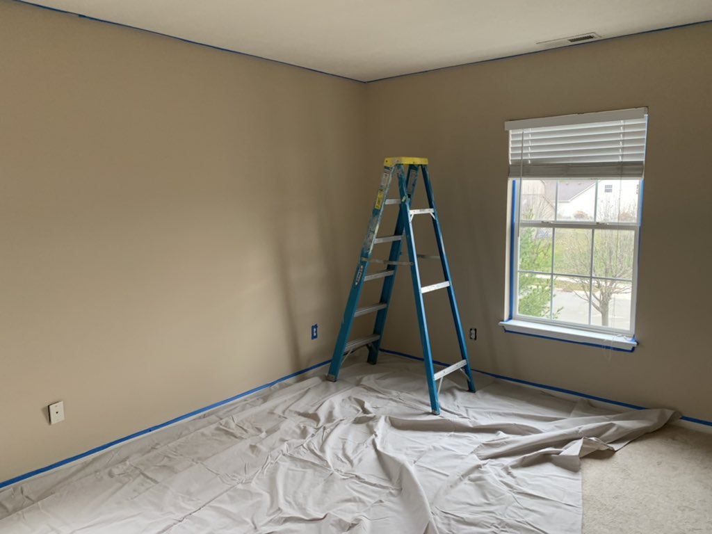I told my wife I’d paint Palmer’s room, not to hire anyone. I’d never painted before. The walls look great...