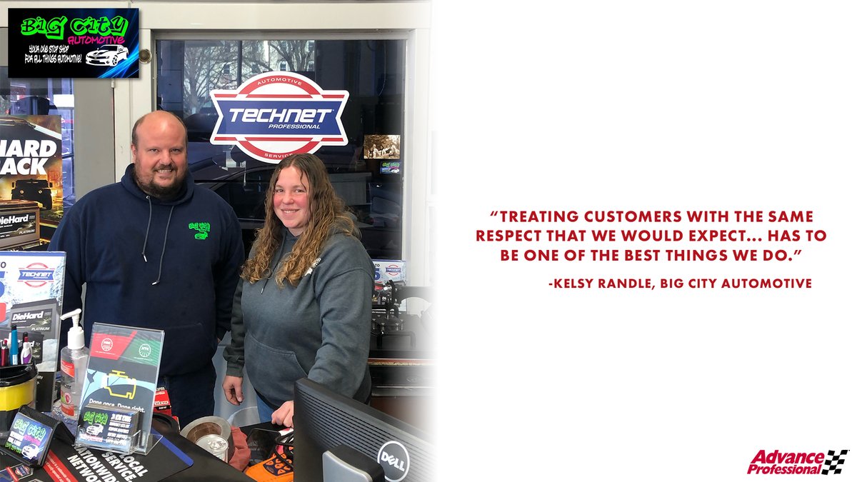 AdvanceAutoPro's tweet image. Meet Kelsy Randle and Randy, owners of Big City Automotive
After starting at an Advance Auto Parts store, Randy worked his way up in shops until he eventually started his own. 
Check out Randy, Kelsy, and Big City Automotive in Peoria, IL and on Facebook #SmallBusinessOwners