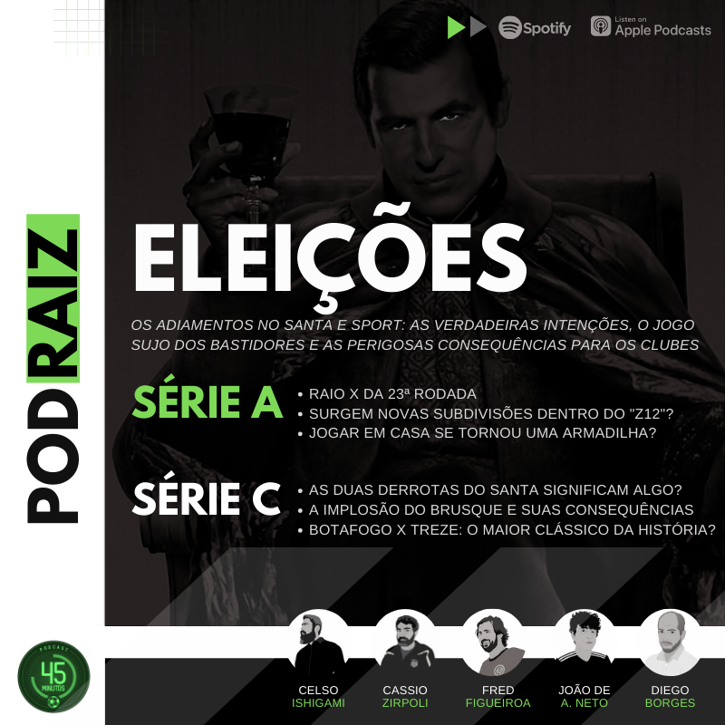 Podcast45's tweet photo. A nova edição do #PodRaiz separa o "oficial" e o "real" nas manobras de adiamento das eleições do Sport e do Santa Cruz. E traz ainda um raio x da disputa pela permanência e Sul-americana na Série A e da "hora da verdade" na Série C.
https://t.co/zzalgDsqpQ https://t.co/txSlAhassv