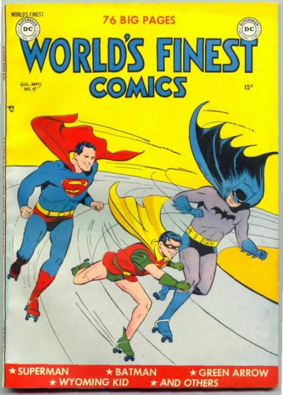 WORLD’S FINEST covers from before Superman and Batman started teaming up are often charming.