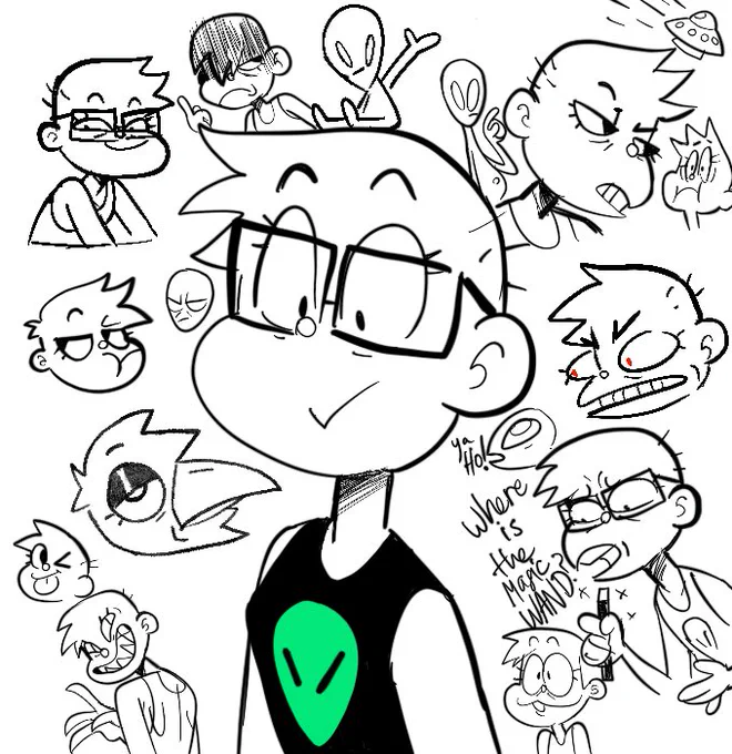 doodles of me attempting to figure this program out 