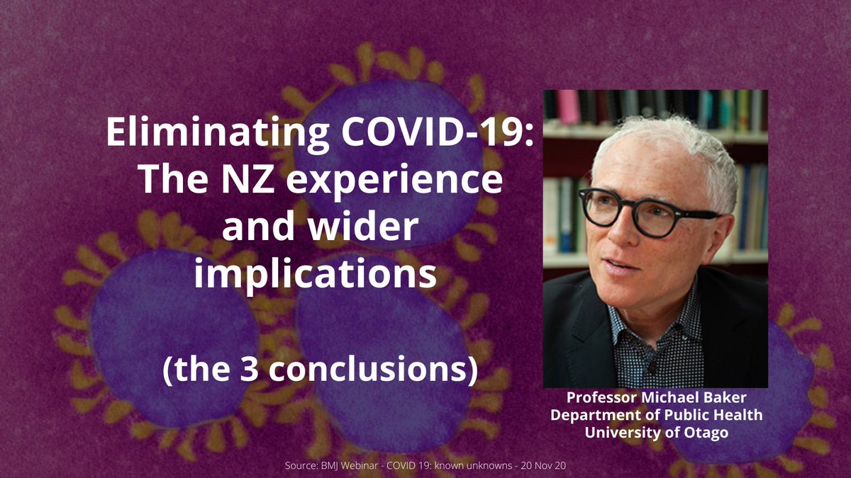 Getting rid of  #COVID19 - the 3 crystal clear conclusions of NZ's Prof Michael Baker. They dispense with abstract notions like 'balance' and 'unknowns' and speak to the centrality of public health action in face of a deadly virus.