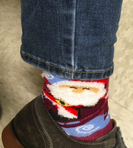 Day 2 of our 15 Days of Howlidays...crazy holiday sock day! Great job, teams! #TheCoyoteWay