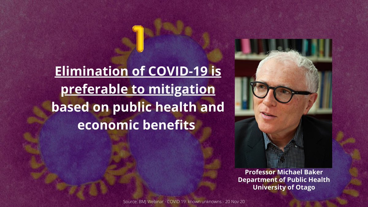 Speaking at a British Medical Journal webinar Michael Baker laid out the learning from the experience of  #COVID19 in the far East, NZ and Australia. Public health and economic objectives coincide, not compete.