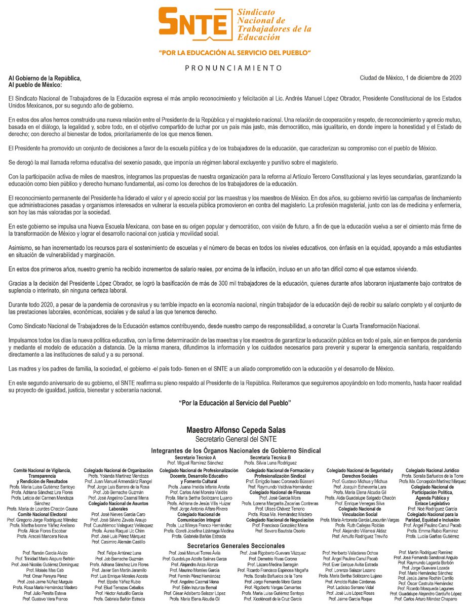 JFernandoMora35's tweet photo. #SNTEconElPresidente ✅

👉Mtro. Alfonso Cepeda Salas
🔴 Gracias al Pdte. @lopezobrador_ @GobiernoMX 🇲🇽 se ha basificado a más de 300 mil agremiados, que laboraron bajo contratos: Suplencia/Interinato, sin certeza laboral #ElSNTELealAlPresidente ✅ 

📜 https://t.co/4siJjsCQqe 📜 https://t.co/sr7dXomxm2