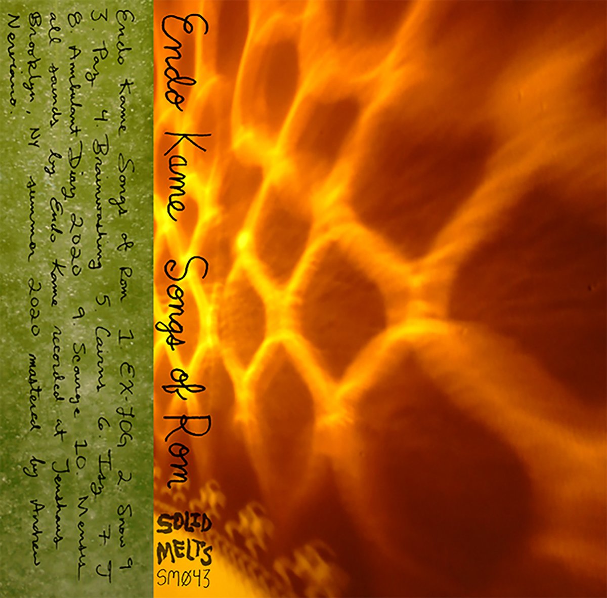 Brand new Endo Kame release 'Songs of Rom' available Tuesday Dec 8th! Pre-order the cassette and preview two of the ten tracks from the album now on our bandcamp. Limited to just 20 copies <3 solidmelts.bandcamp.com/album/songs-of…