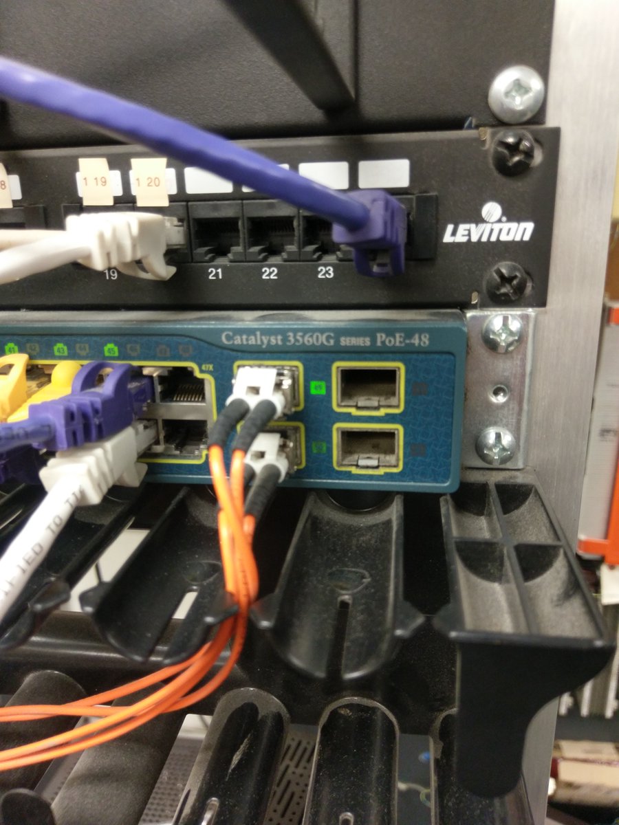 JCCHelp's tweet image. Went to this site to determined the cause of intermittent network issues. Checked the Cisco switches, fiber lines running between the switches and power supply. Ran a new data line and properly port in the cables to switches.
#networkissues #intermittentconnection #internet