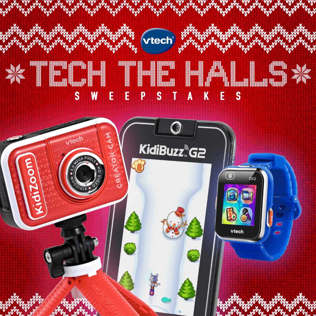 VTechToysCanada's tweet photo. Enter the VTech ⚡️🎁TECH THE HALLS🎁⚡️ Sweepstakes! 

One winner will win a prize featuring a KidiZoom Creator Cam, Smartwatch DX2, and KidiBuzz G2 smart device!

COMMENT below with your answer  to "What's on your wish list this year?"

Learn more: https://t.co/Yj7L1147Nt https://t.co/ON1opc05Kq