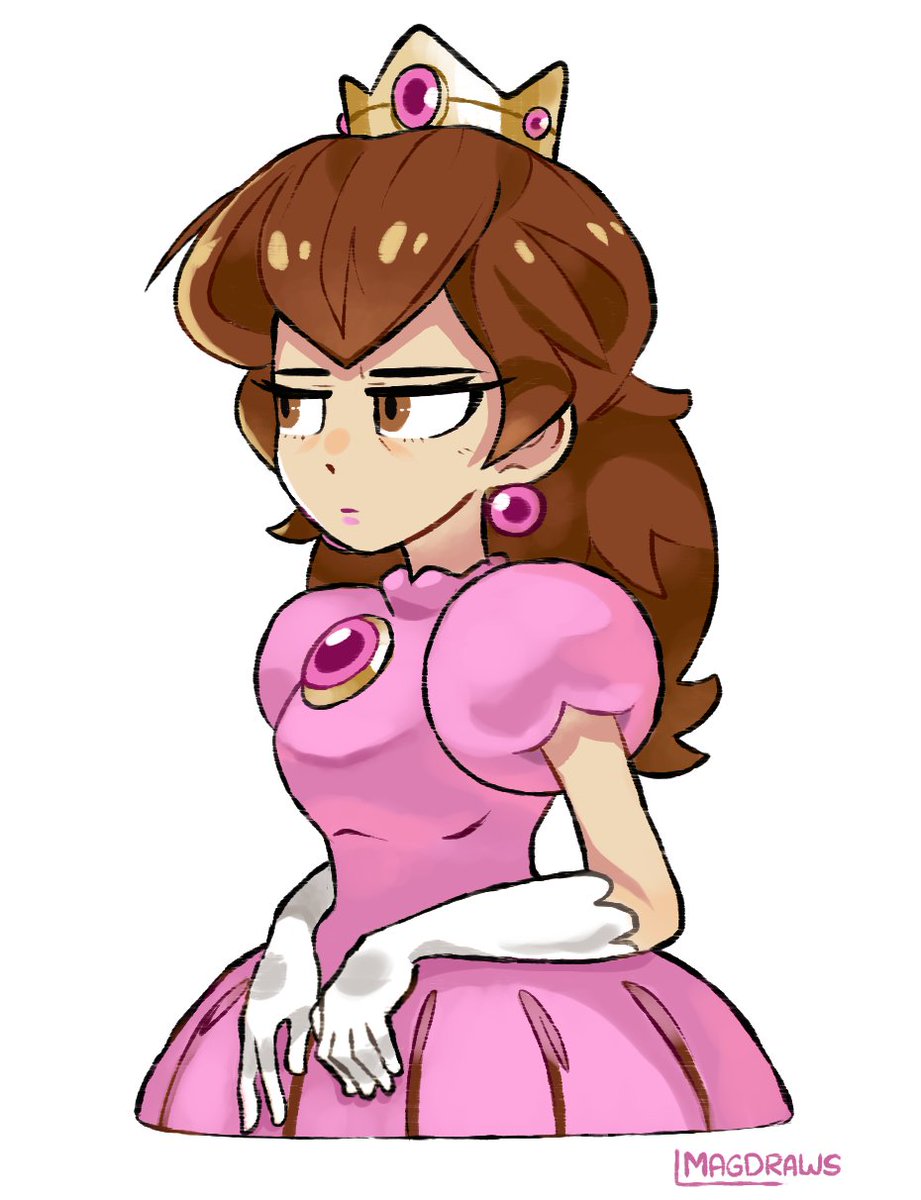 A very upset Peach from Super Mario 2