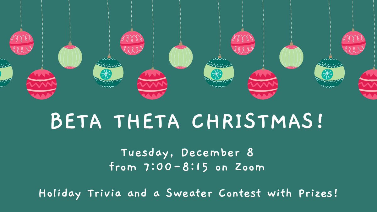 betaalphasigma's tweet image. Beta Theta Christmas is one week away! Come hang out with the Betas and the Thetas on zoom for some Holiday fun! @redandblack1984