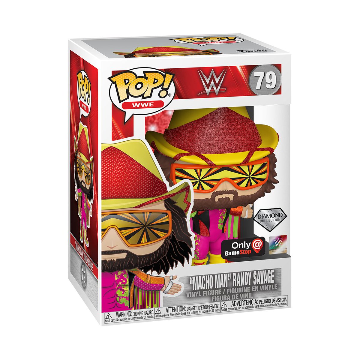 Funko's tweet photo. RT &amp; follow @funko for a chance to WIN this @GameStop exclusive Diamond Collection "Macho Man" Randy Savage Pop! https://t.co/uoixVNtXUf #FunkoGiveaway #Giveaway #WWE https://t.co/0rP32hClXX