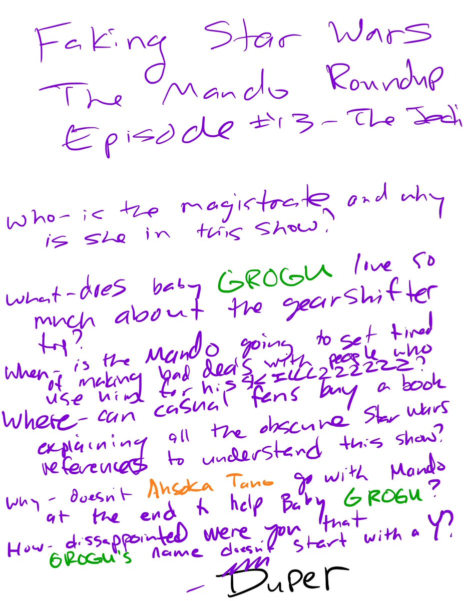 StormDuper's tweet photo. Here are the excellent questions you voted for that @jemmathehutt and I tackle on today’s episode of #TheMandoRoundup. https://t.co/BeFUiVg5mn