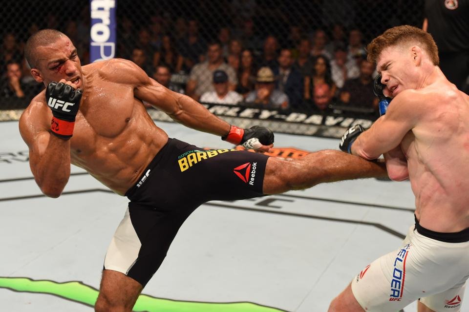 - Adesanya Question Mark Kick- Barboza Switch Body Kick- Neal Headkick- Zabit Trip