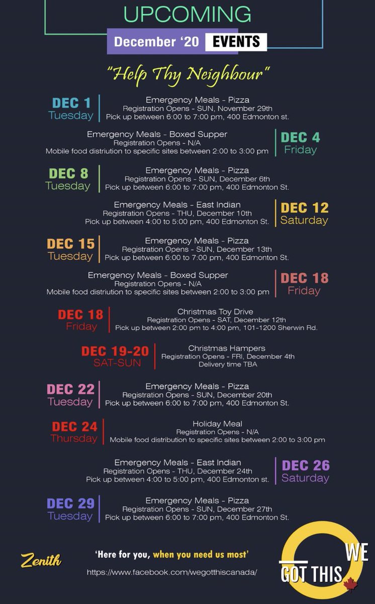 wegotthiscanada's tweet photo. Heads Up! Our December events are coming up! #winnipeg #wegotthiscanada #winnipegevents #emergencymeals #December https://t.co/VPMyAa70dn
