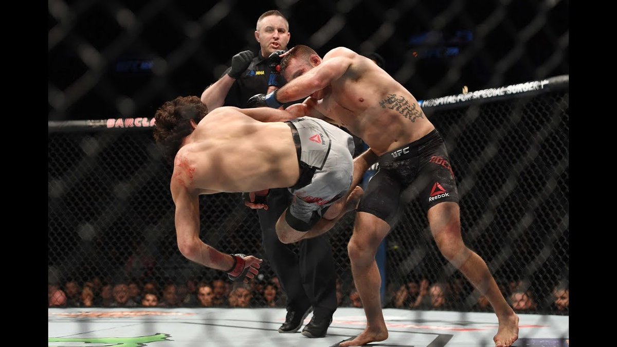 - Adesanya Question Mark Kick- Barboza Switch Body Kick- Neal Headkick- Zabit Trip