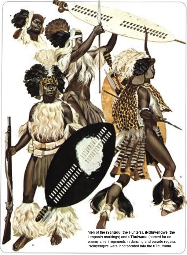 Trapped men, women and children were all killed or drowned with no mercy.Prince Mbuyazi & five other royal princes were killed.23 years later, five of Cetshwayo’s regiments; the iSangqu, uThulwana, iNdlondlo, iziNgulube and the uDloko, fought at Isandlwana and Rorke's Drift.5/