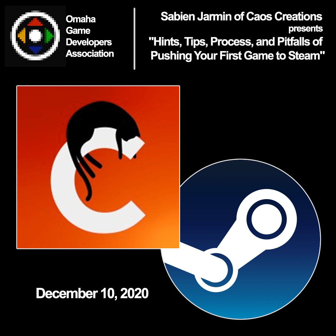 OGDA Meetup this month has a minty fresh winter presentation. Sabien Jarmin of <a href="/CaosCreations/">Caos Creations</a> is giving us a fresh take on pushing dev work to Steam, with takeaways from their "Jumping Jax" project, now available in early access! linktr.ee in the bio for details.