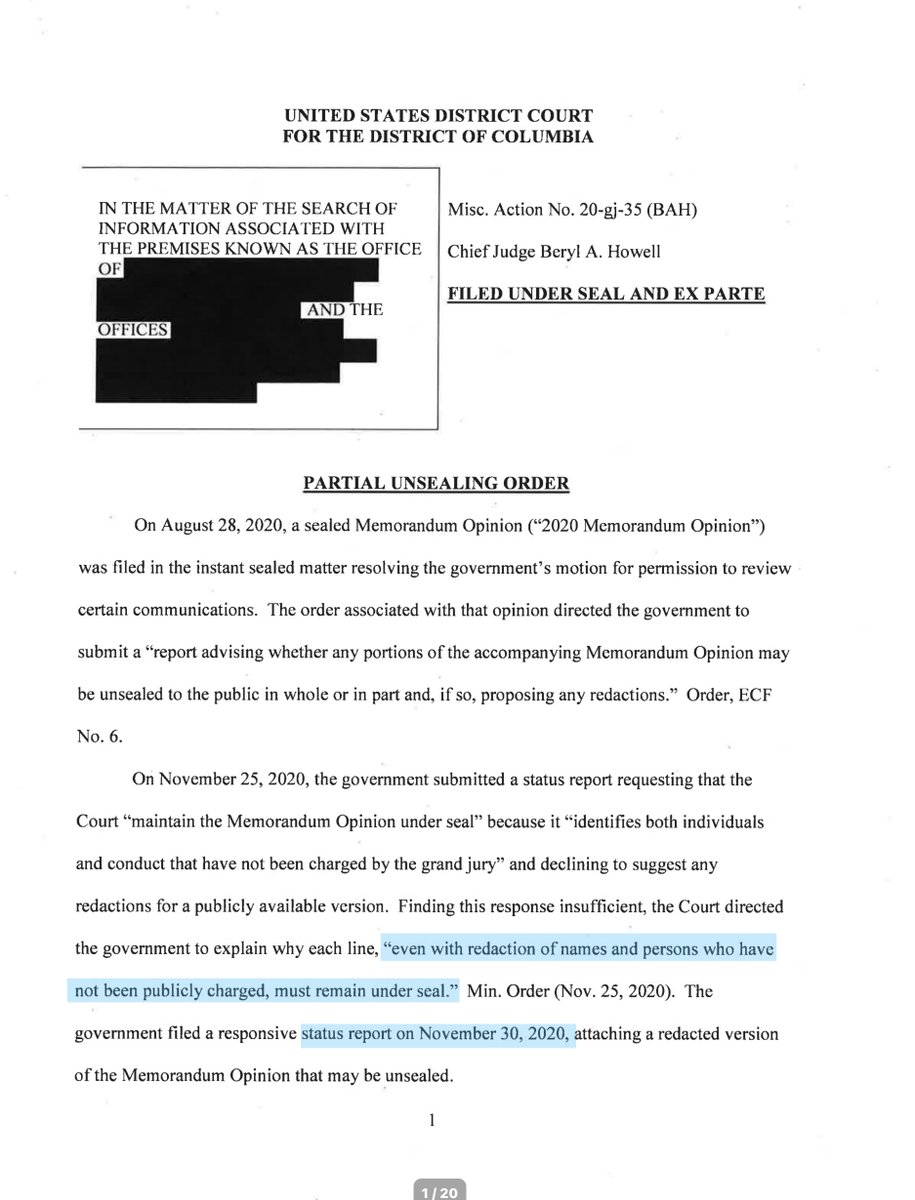 You know who I think this is ...Michael EspositoRead the blue highlights carefully - that’s why I think it might be him - because everyone forgets he lobbied for Ross - of Silk Road fame. https://www.dcd.uscourts.gov/sites/dcd/files/20gj35%20Partial%20Unsealing%20Order.pdf