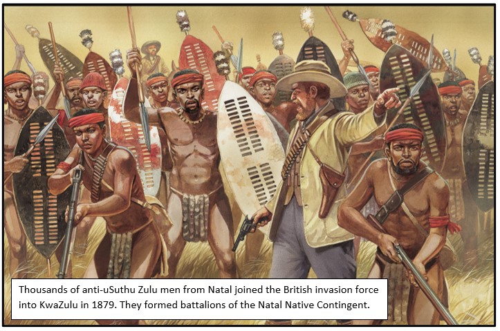 The river downstream was marked for years by a great white smear of thousands of skeletons, forever after known as the Mathambo ‘the place of bones’.23 years later, the sons of the Zulu refugees returned as vengeful British allies when Lord Chelmsford’s army invaded KwaZulu.END