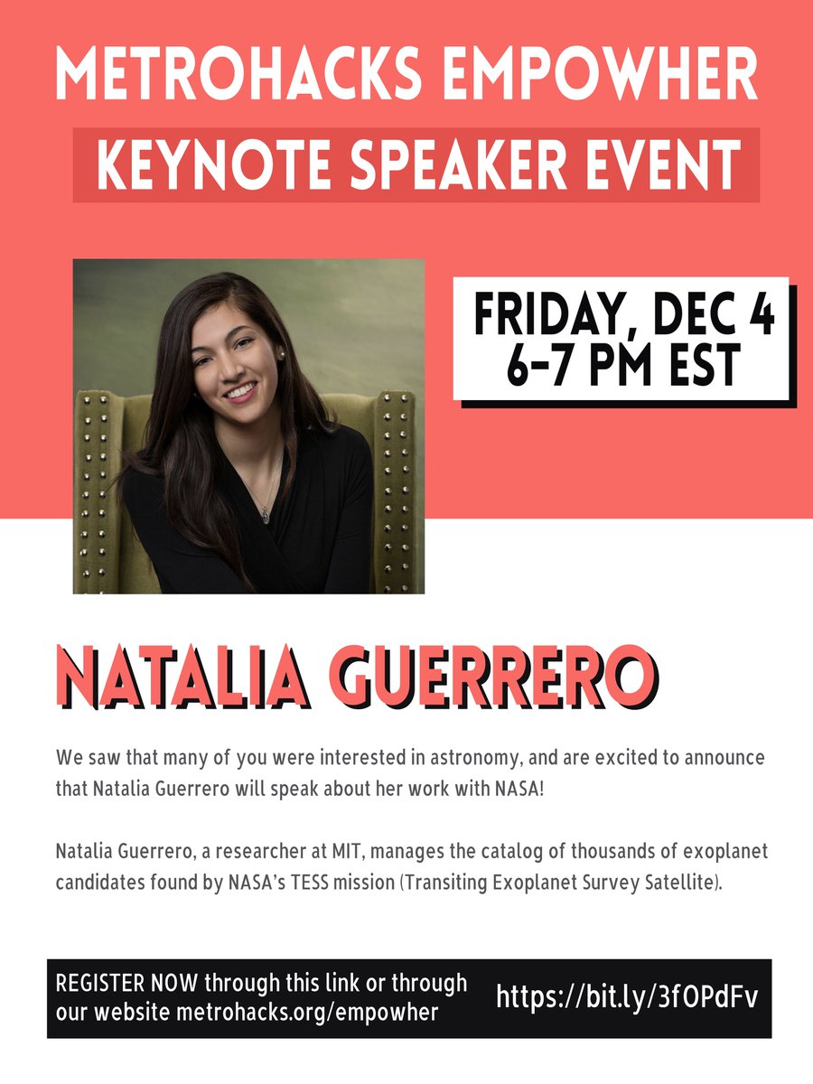 Join us Friday, Dec 4th for a special keynote event by Natalia Guerrero @ 6 PM EST
