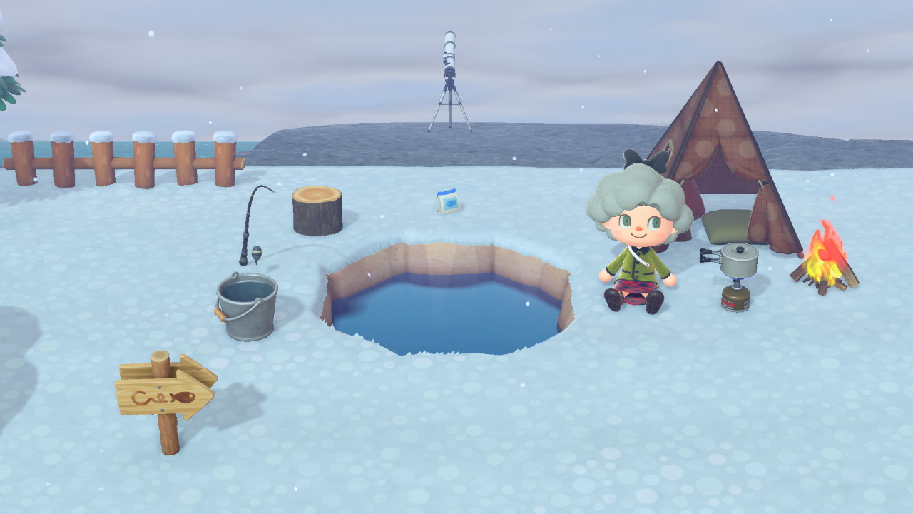 Nicole on X: Come visit our ice fishing spots! #AnimalCrossing #ACNH # NintendoSwitch  / X