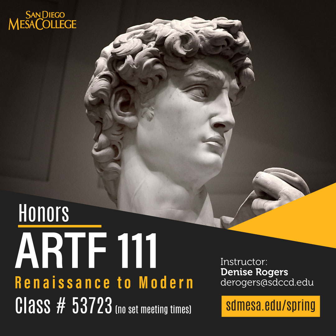 sdmesacollege's tweet image. Open #ARTF classes for #Spring2020! Check them out on the class schedule here: sdmesa.edu/spring
