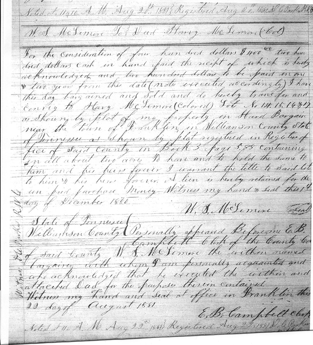 McLemoreHouse's tweet photo. Harvey McLemore paid $400 for the property - $200 in cash with $200 due in two years.  The lots were located on the corner of today's 11th Avenue North and along Glass Street – then called Vine Street. In total, Harvey purchased nearly two acres of land. https://t.co/w3KP9bhzFw
