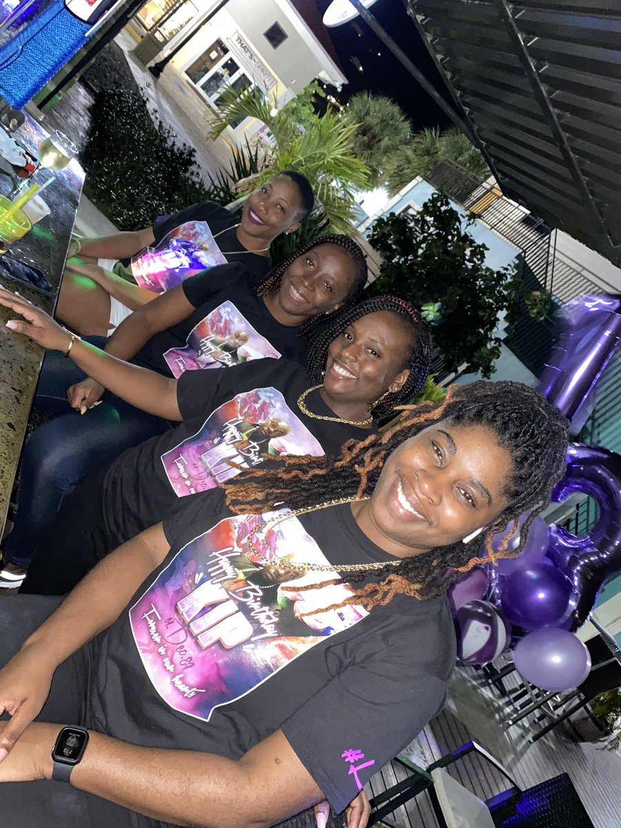 HarlieKwiin's tweet photo. We outside for my chargie birthday!!! It’s a party at tropix with @DjMarzVI then we going touchdown with Grimm💜💜🥳🥳 just how he would’ve done it‼️‼️💜💜💜🥳🥳🥳 https://t.co/hel0cM2LNU