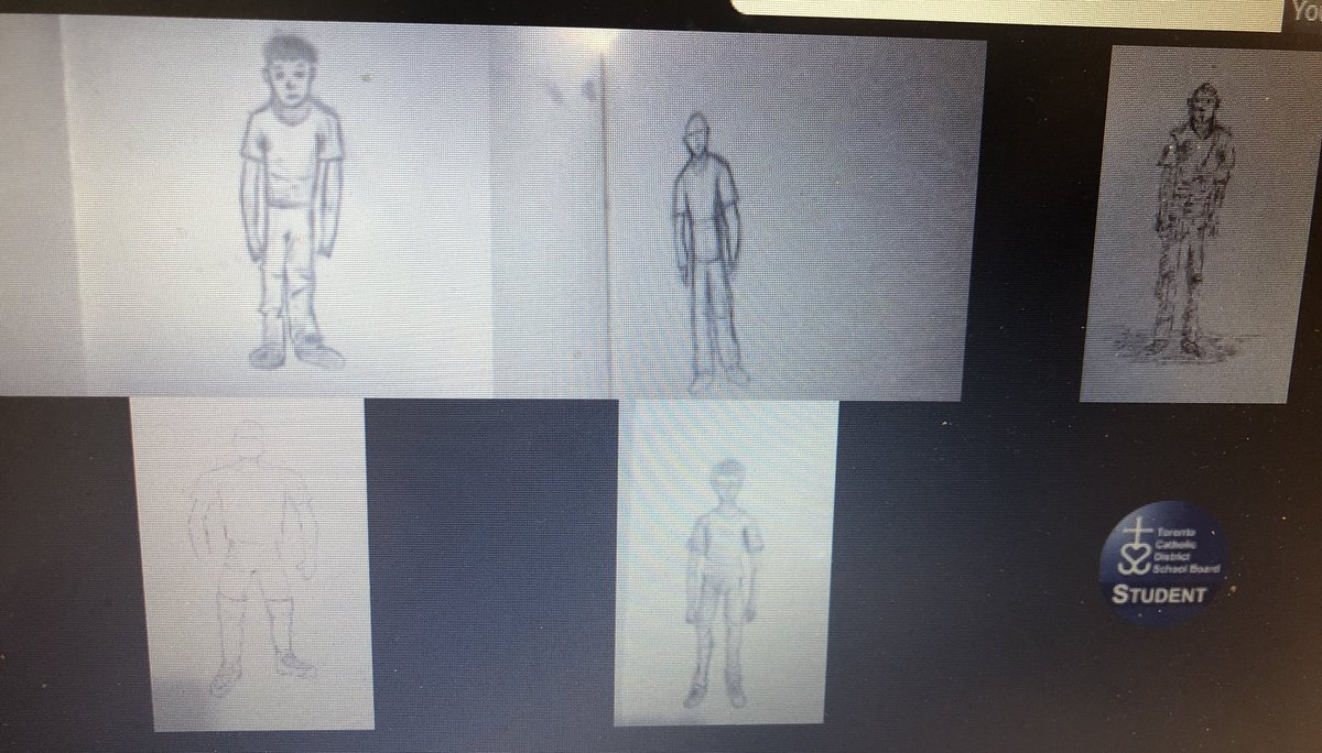 SantoroArtEdu's tweet photo. Figurative drawing online today with the grade 11s and 12s ✏️ @TrusteeDAmico @TCDSB @TCDSB_JWujek @TCDSB_Arts #figuartivedrawing #drawing #graphite #conte #proportions #frontalview #gestural #gesturelines #contour #vistualarts #smca #artist #art #sketches #layers https://t.co/P1mfQRxkyd