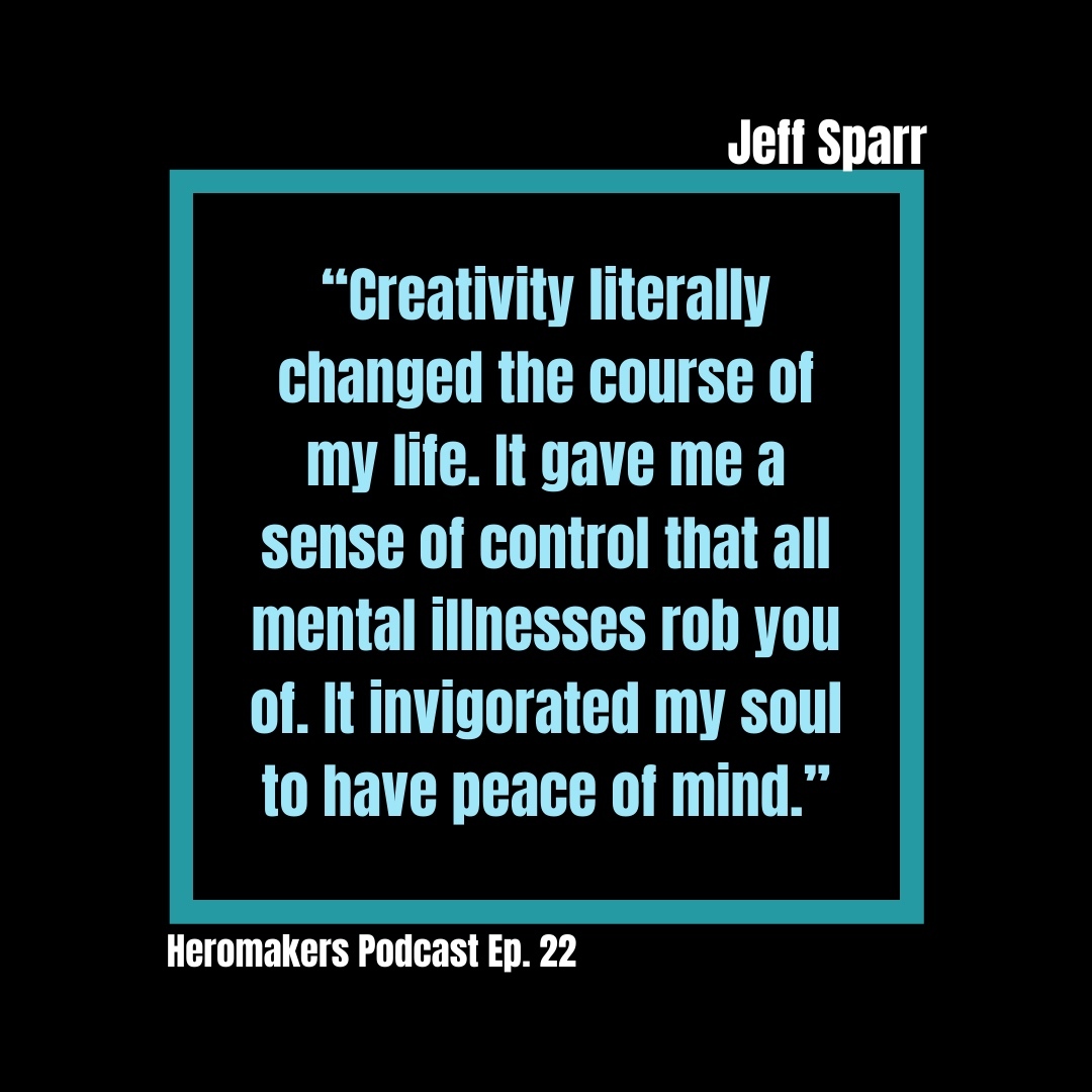 HeromakersMvt's tweet photo. How has art helped you?
In Ep. 22 of the podcast, we talk w/ Matt Kaplan &amp; @JeffSparr about what it's like to live with a mental illness, how creative expression can promote wellness &amp; why their movement, PeaceLove, is thriving, even during a pandemic.

https://t.co/xXDe8FMZwZ https://t.co/1eMfc6d39h