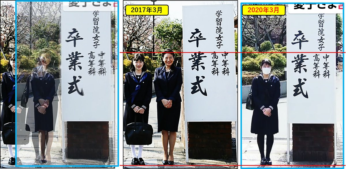 らむね 高校の入学式と卒業式で看板の横に立った愛子様は明らかに背が違います 皇室の闇 愛子天皇の闇 影武者 らむね 高校の入学式と卒業式で看板の横に立った愛子様は明らかに背が違います 皇室の闇 愛子天皇の闇 影武者