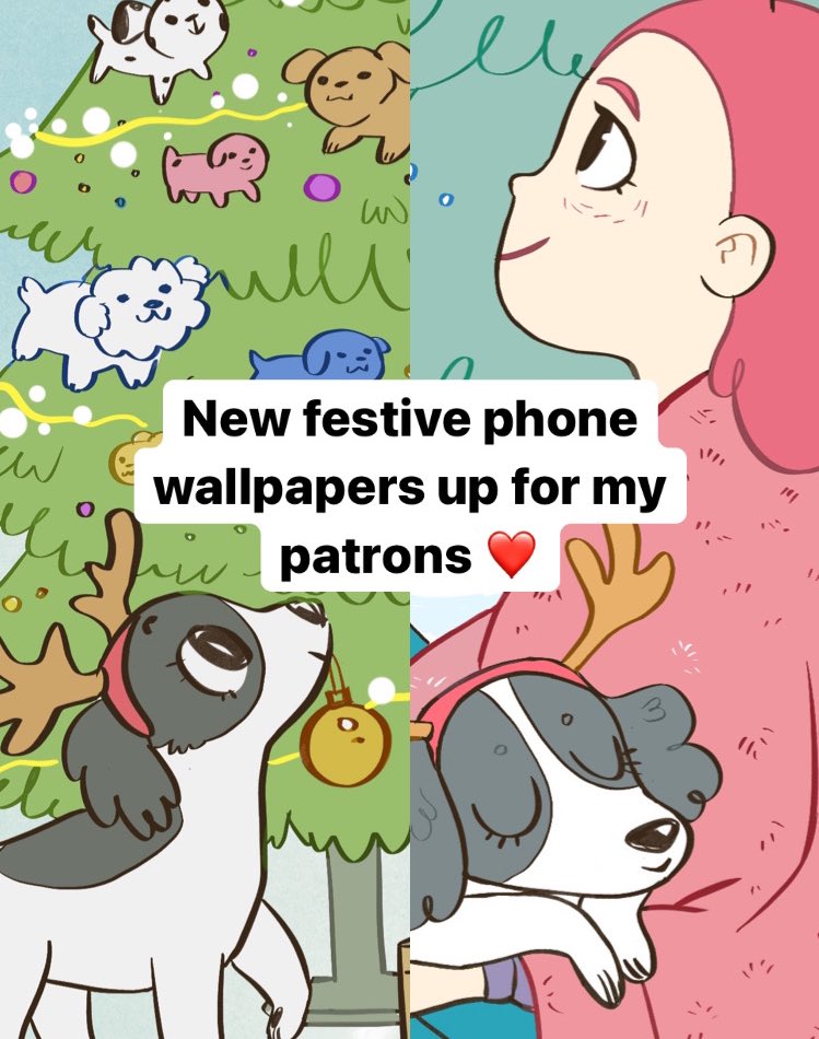 Festive phone wallpapers up on Patreon ❤️ 