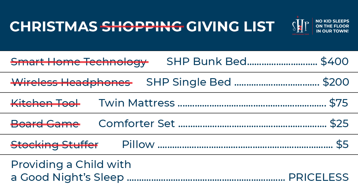 So many kids in our town sleeping on the floor, every donation this #GivingTuesday brings peace to a kiddo in need. Each bed delivered provides more than a good night’s sleep, it's a safe place to lay at night.

Please donate: indygive.com/nonprofit/slee…

#liveheregivehere #indygive