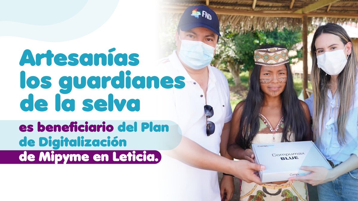 karenabudi's tweet photo. Gracias al Plan de #DigitalizaciónDeMipyme, 'Artesanías los guardianes de la selva' ya cuenta con su página web. Ahora esta comunidad conformada por 32 artesanos de Leticia en #AmazonasConectado, podrá extender su mercado en Internet. https://t.co/Eh6G8YRq0E https://t.co/eHys7SNLXa
