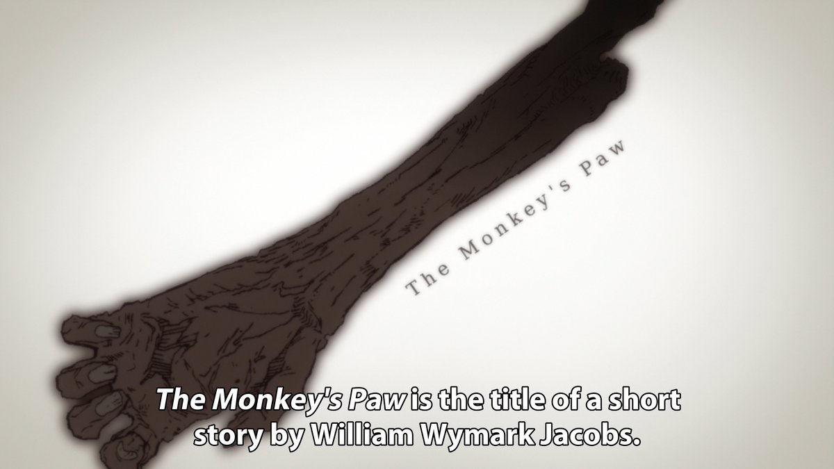 I remember the first time I watched this arc, I was really excited to see it explore an oddity and story I was familiar with via "The Monkey's Paw". Unlike the first two arcs, I felt like I had a good grasp of the situation...thus falling into Kanbaru and the narrative's trap.
