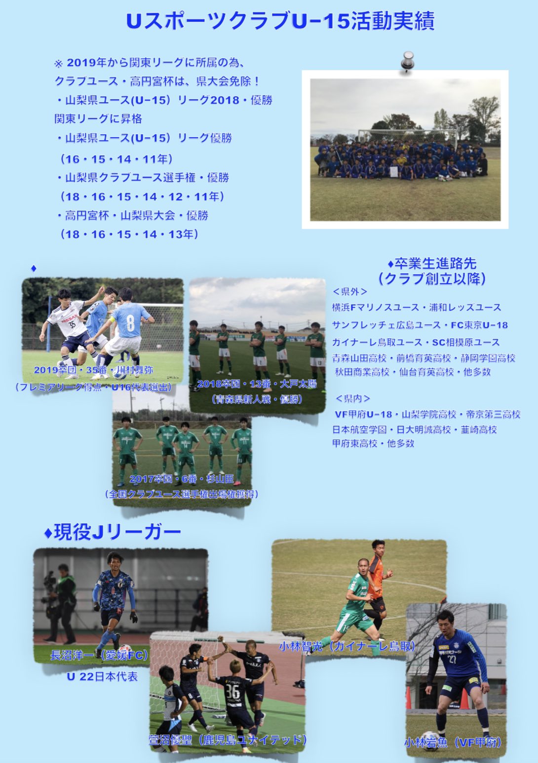 公式 Uスポーツクラブ 中学生練習体験募集 12 14日 月 より毎週開催 ぜひお待ちしております Uスポーツクラブ ジュニアユース 中学生年代 練習体験 山梨県 甲府市