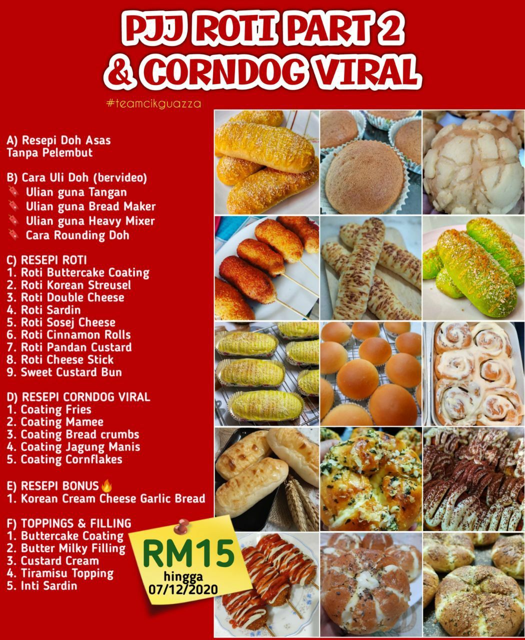 ØªÙˆÙŠØªØ± Belajar Baking Online Fb Ø¹Ù„Ù‰ ØªÙˆÙŠØªØ± Promo Disember2020 Kelas Roti Part2 Corndog Viral Yuran Kelas Rm15 Sahaja Belajar 9resepiroti 5resepicorndogviral Freeresepibonuskoreancreambread 5topping Filling Anda Nak Join Kelas Ni Wasap