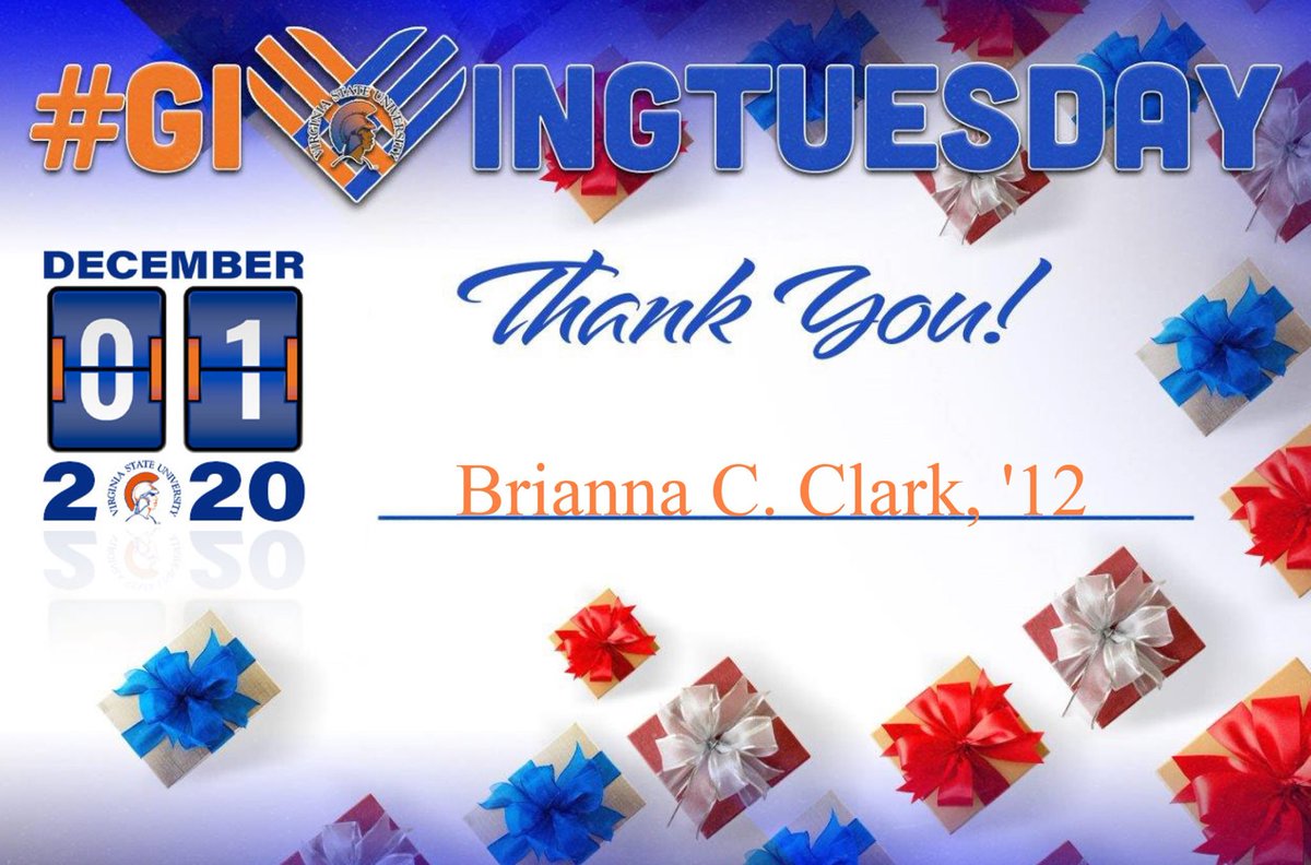 VSUTrojanAlumni's tweet photo. The #TrojanCommunity continue to show support during #GivingTuesday! Thank You. #VSUGives 🧡💙 https://t.co/82en2UXQqA