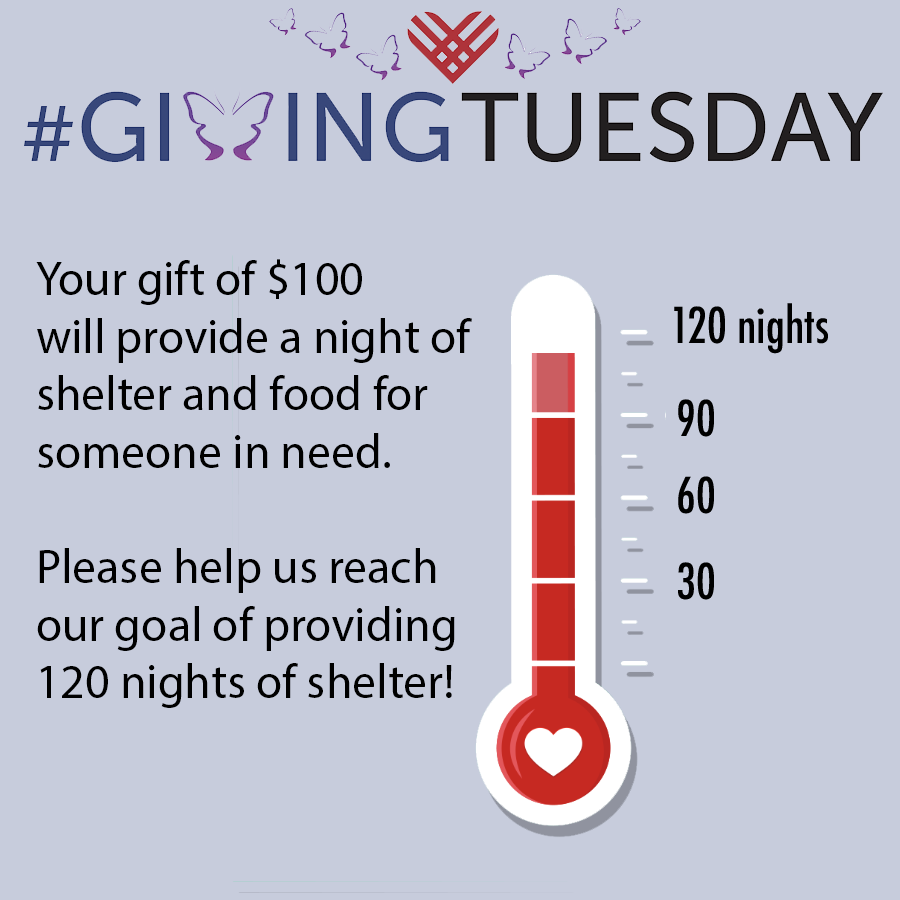 We are almost to our goal of 120 nights of food and shelter for the victims of domestic violence, but more help is needed! Will you be the person to push us over the edge? All donations are appreciated &amp; can be made here wingsprogram.com/annual-appeal/
#GivingTuesday #GivingTuesday2020