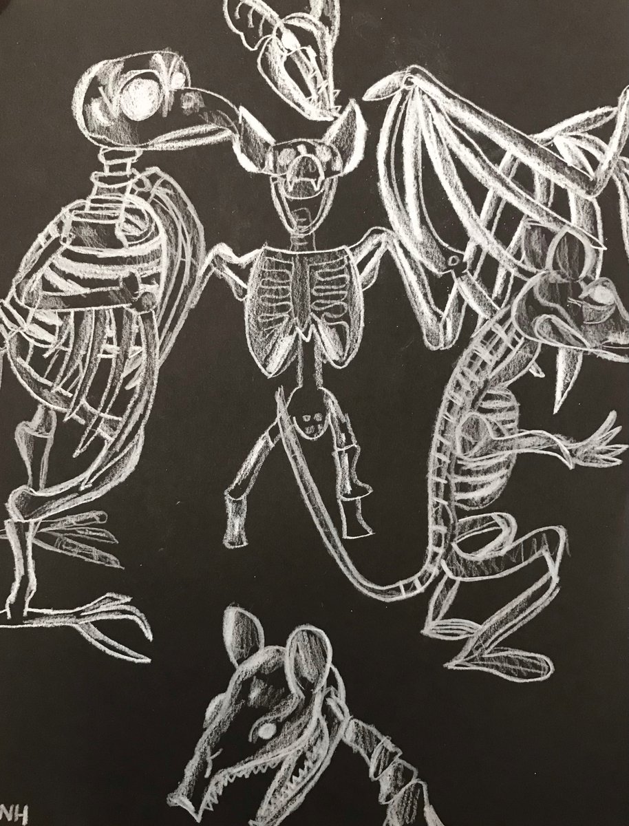 Natasha H.  8th grade positive/negative space.
#BMS Tweeps
#MedfieldPS