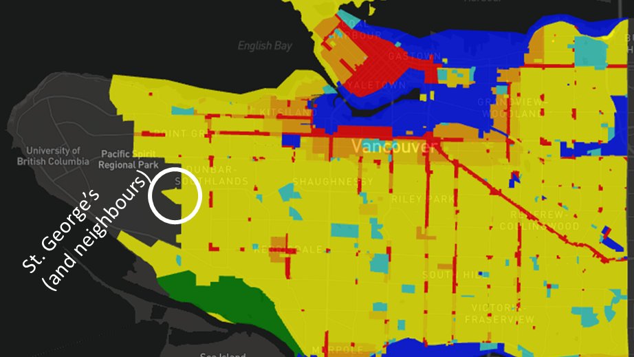 How did a private school affect the western boundary of Vancouver? Read more and examine historical zoning in “St. George’s slays the UEL.”

zoning.sociology.ubc.ca/2020/11/22/his…