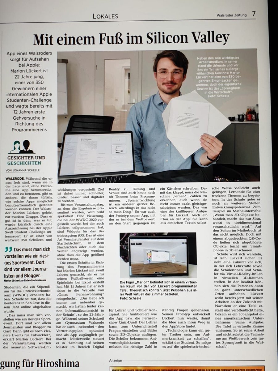 FRAME in Germany? See up top for Frame teammate @marlon360 and the image down below for the first FRAME screennshot in a German newspaper. We had users sign in from 88 countries last month to meet up in 3D: learn.framevr.io