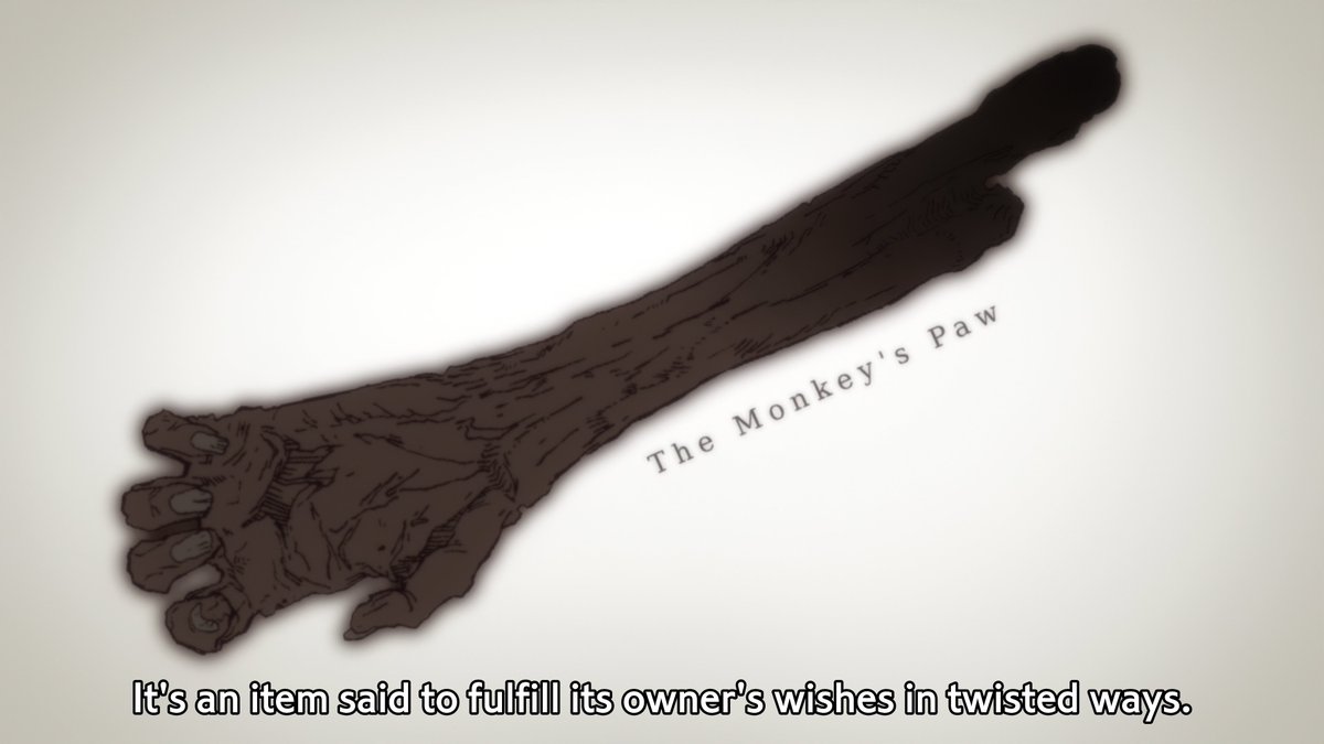 I remember the first time I watched this arc, I was really excited to see it explore an oddity and story I was familiar with via "The Monkey's Paw". Unlike the first two arcs, I felt like I had a good grasp of the situation...thus falling into Kanbaru and the narrative's trap.