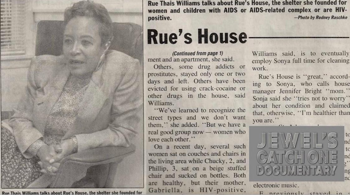 jewelscatch1doc's tweet photo. Remembering the pioneers today. @JewelThais and Rue created Rueβs House for Women with AIDS and their children so they could stay together.
Watch @jewelscatch1doc on @netflix. Directed by @CFitz_. Distributed by @avaβs @ARRAYNow. #WorldAIDSDay #SupportAIDSResearch #SavingHistory https://t.co/VOjzC8erXX