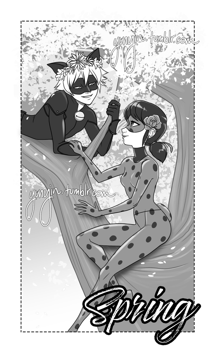 BasaltAssault's tweet photo. This is the piece I did for the @mlwriterzine Once upon a Season! I got to choose my favorite side of the love square, #ladynoir and we raised $2,385 for AO3! #MiraculousLadybug https://t.co/7BSRJaXt0e