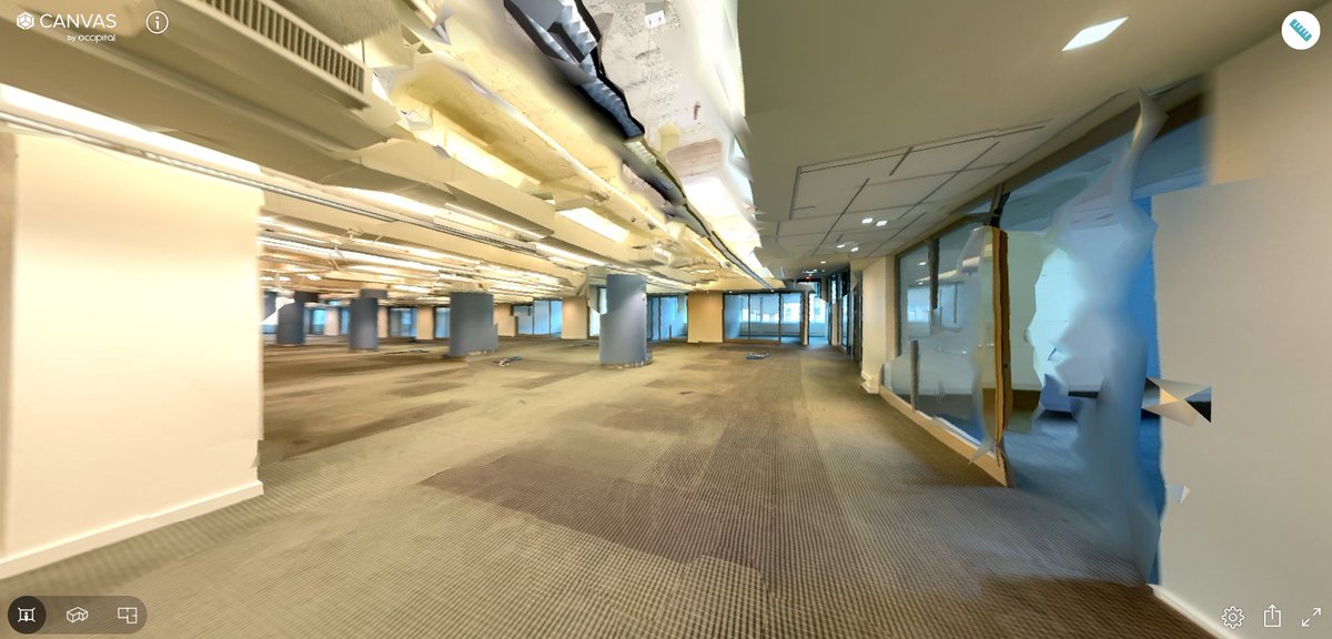 4) Planes + primitives (spheres) are not well-detected.5) The scans don't have a huge depth range. So much for my hope of scanning high ceilings or vast performance halls! I do like how Canvas fills in photos ("enhanced", only in Canvas viewer) to help give context to the scan.