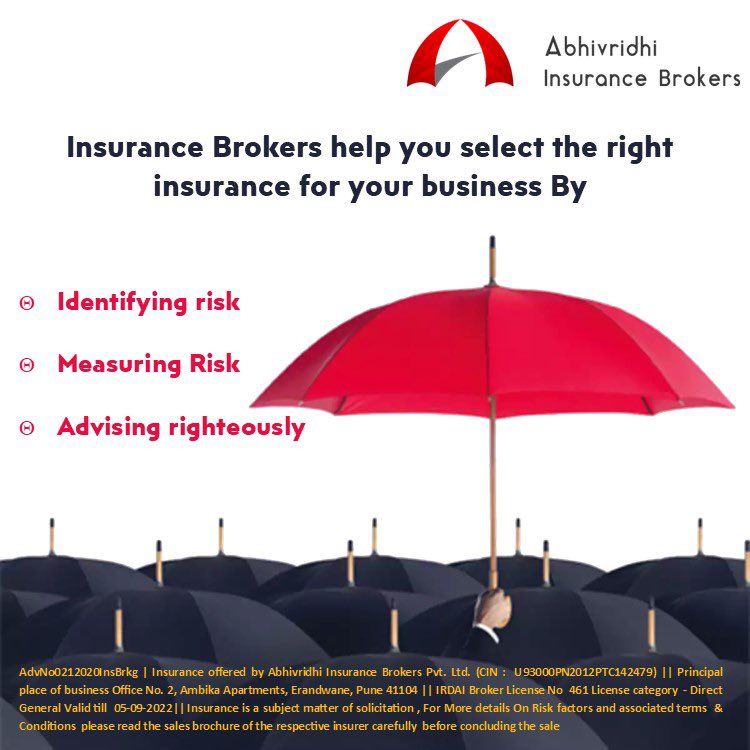 Insurance Brokers give you impartial advice to compare and select the insurance that fits your pocket and fulfills your requirements.
 #BrokersHaiToSahiHai #AbhivridhiInsuranceBrokers #OnlineInsurance #Insurance #InsuranceChoices #Insurtech